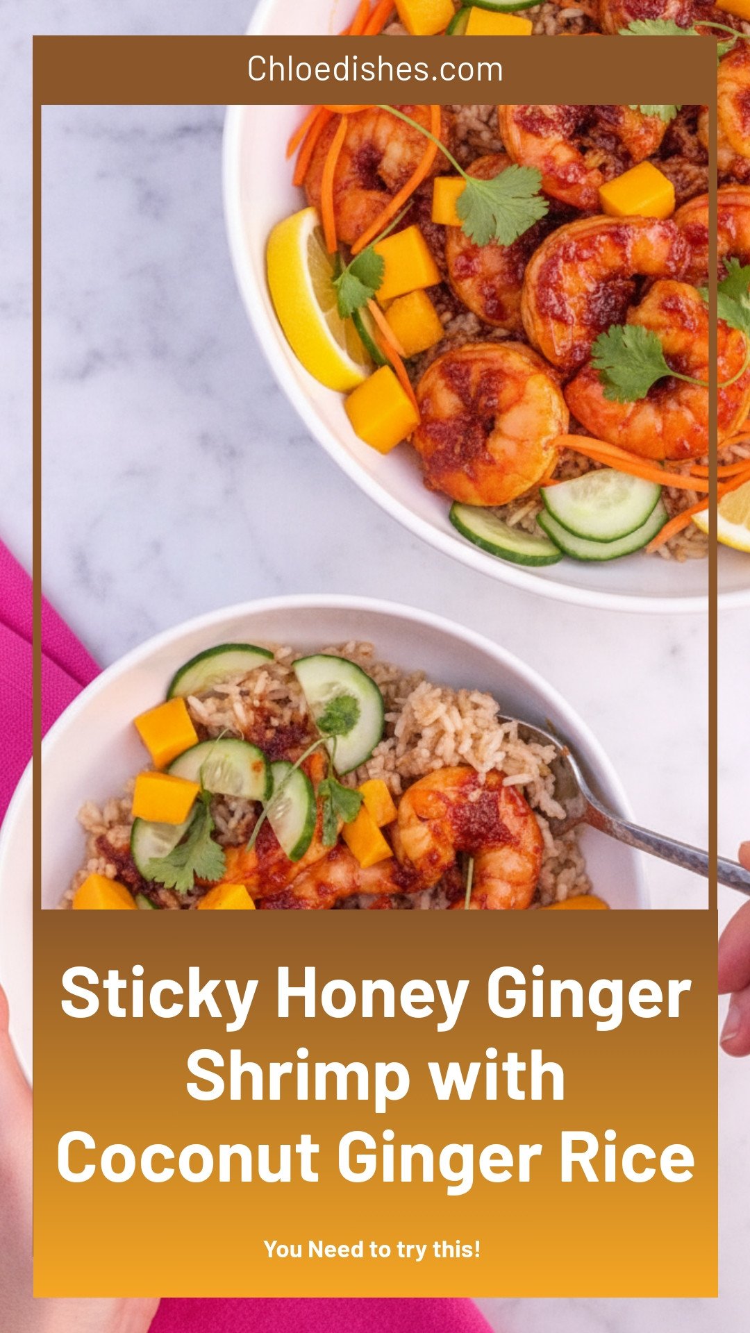 Sticky Honey-Ginger Shrimp with Coconut-Ginger Rice | Caroline Chambers