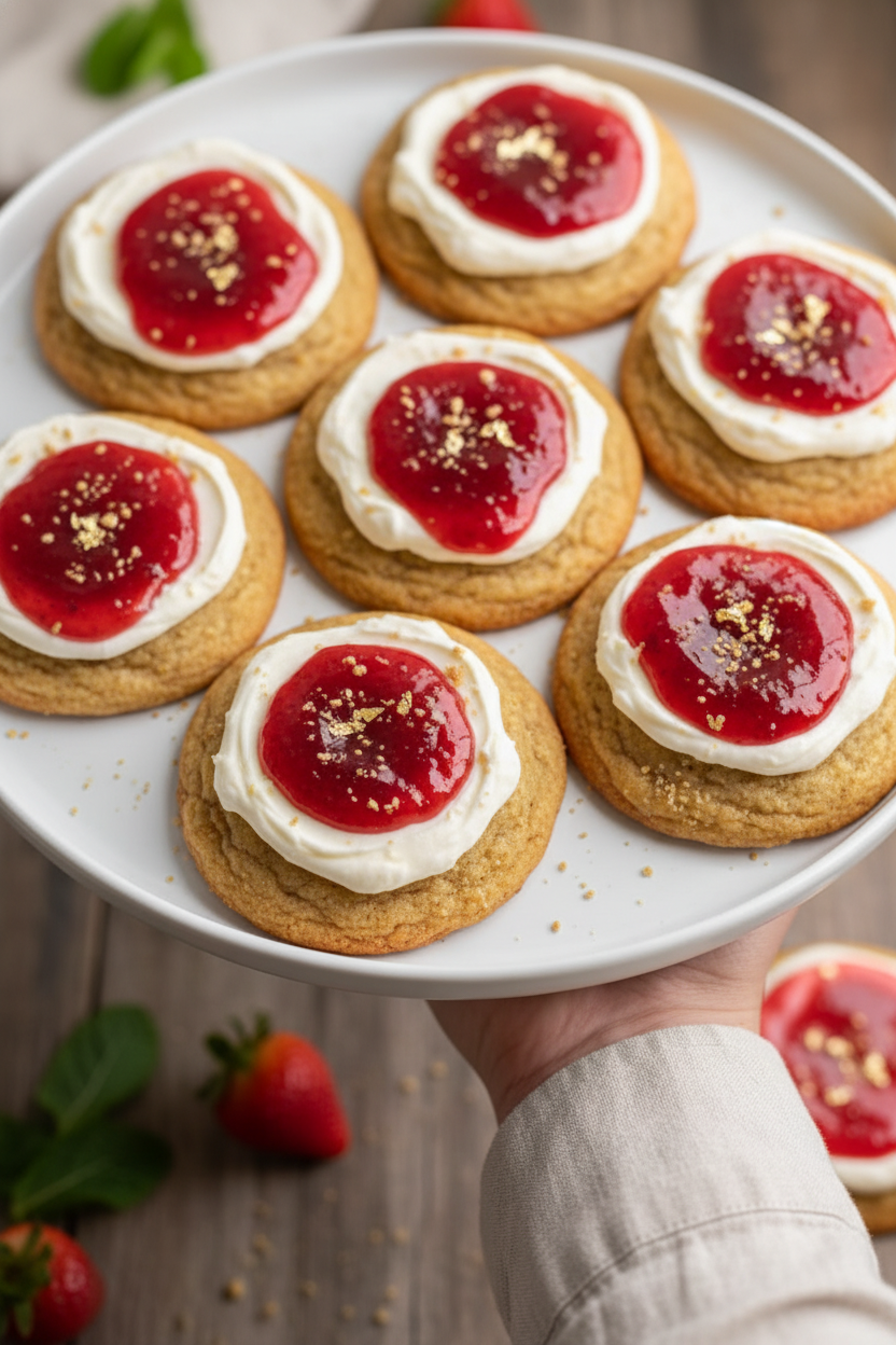Strawberry Cheesecake Cookies