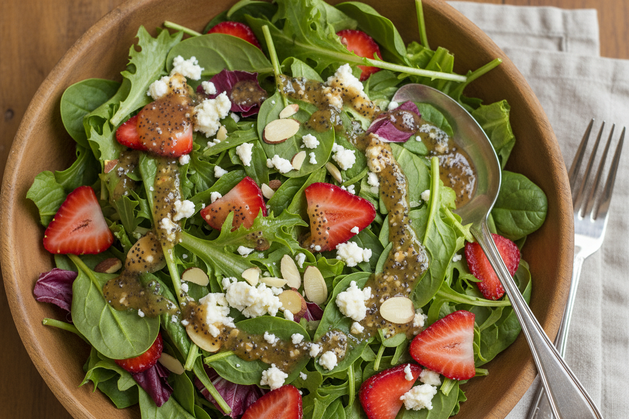 Strawberry Gorgonzola Salad with Poppy Seed Dressing