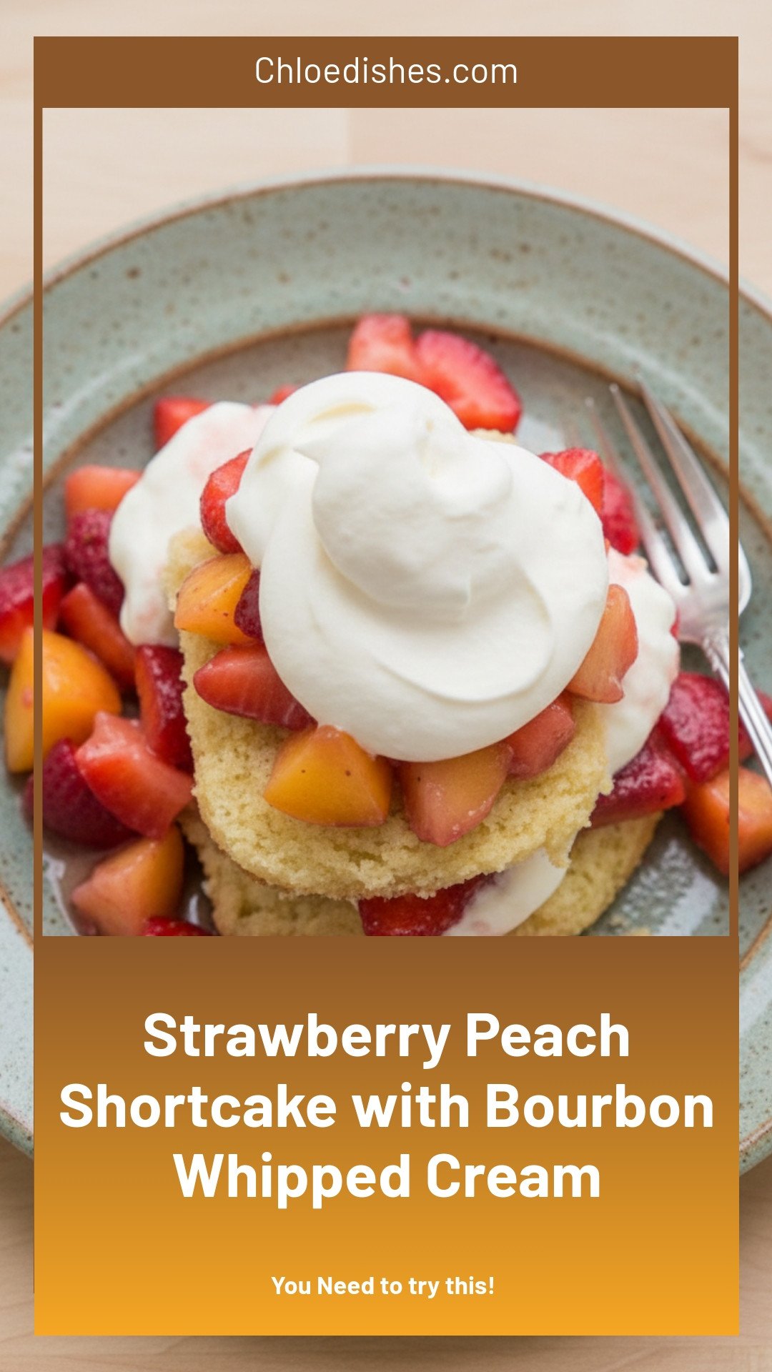 Strawberry-Peach Shortcake with Bourbon Whipped Cream | Caroline Chambers