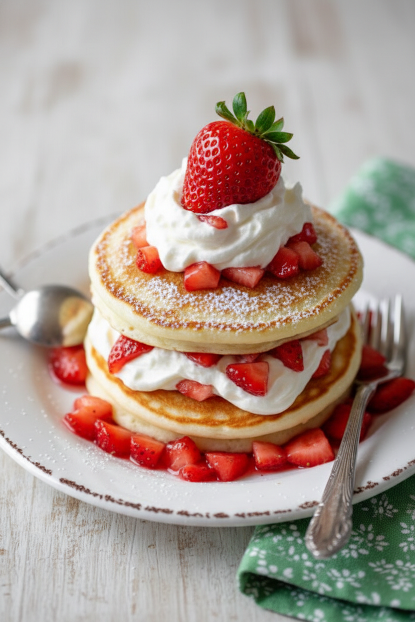 Strawberry Shortcake Pancakes Recipe