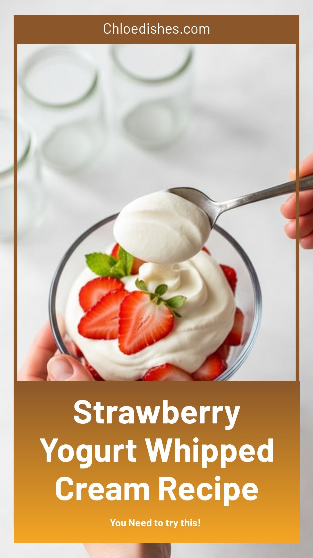 Strawberries and Yogurt Whipped Cream