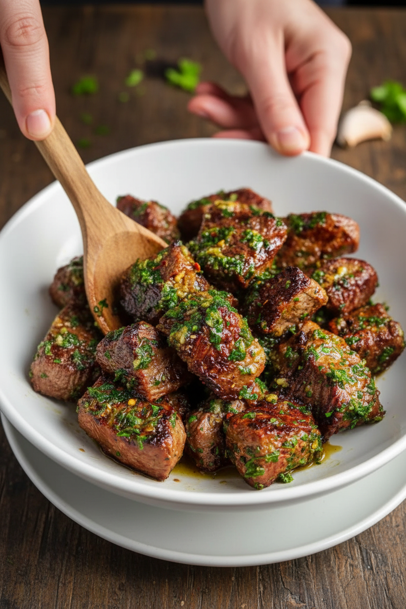 Tender Garlic Butter Steak Bites