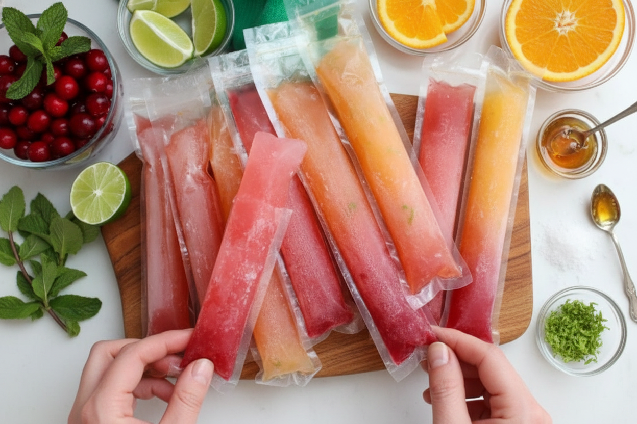 Tequila Cranberry Mango Popsicle Recipe