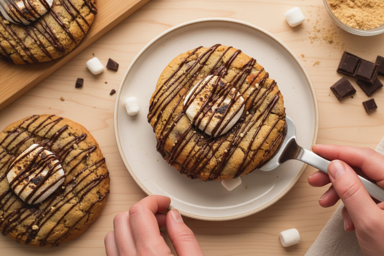 Thick Chewy S Mores Cookies Crumbl Style