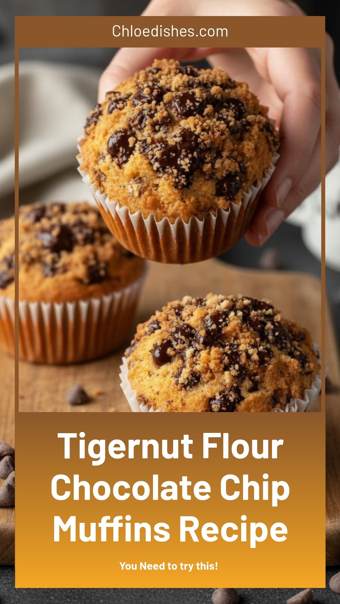 Chocolate Chip Tigernut Flour Muffins Recipe