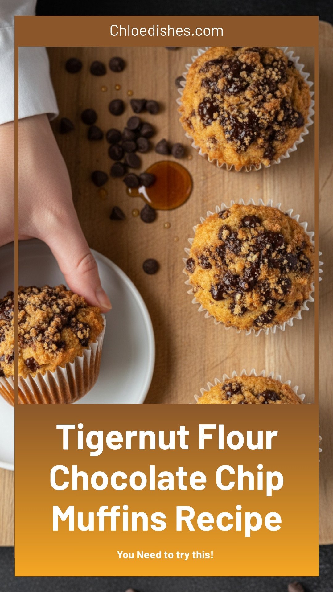 Chocolate Chip Tigernut Flour Muffins Recipe