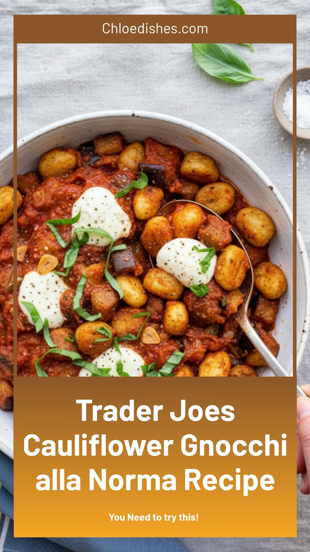 Trader Joe's Tuesday: Cauliflower Gnocchi alla Norma | Caroline Chambers