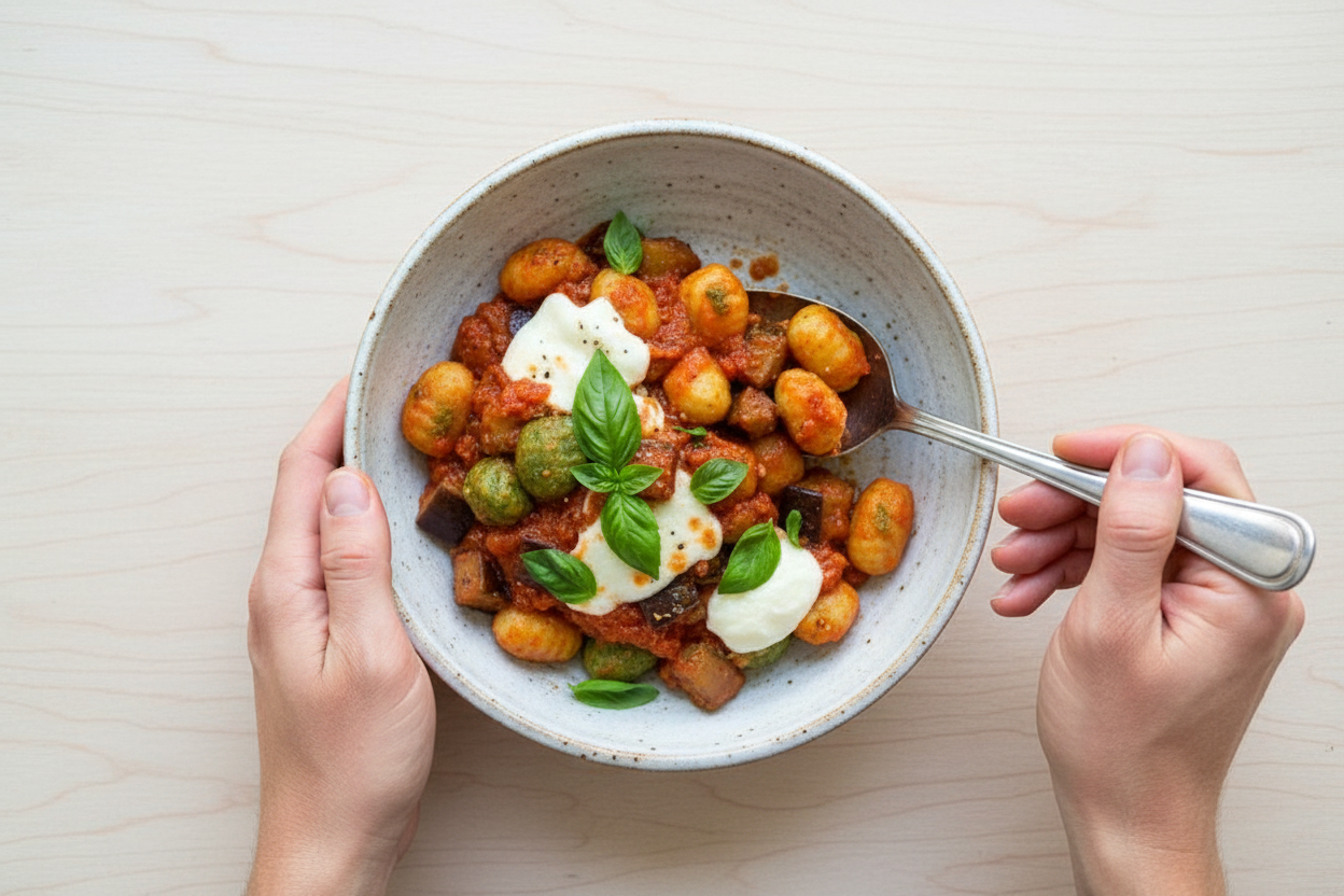 Trader Joes Cauliflower Gnocchi alla Norma Recipe