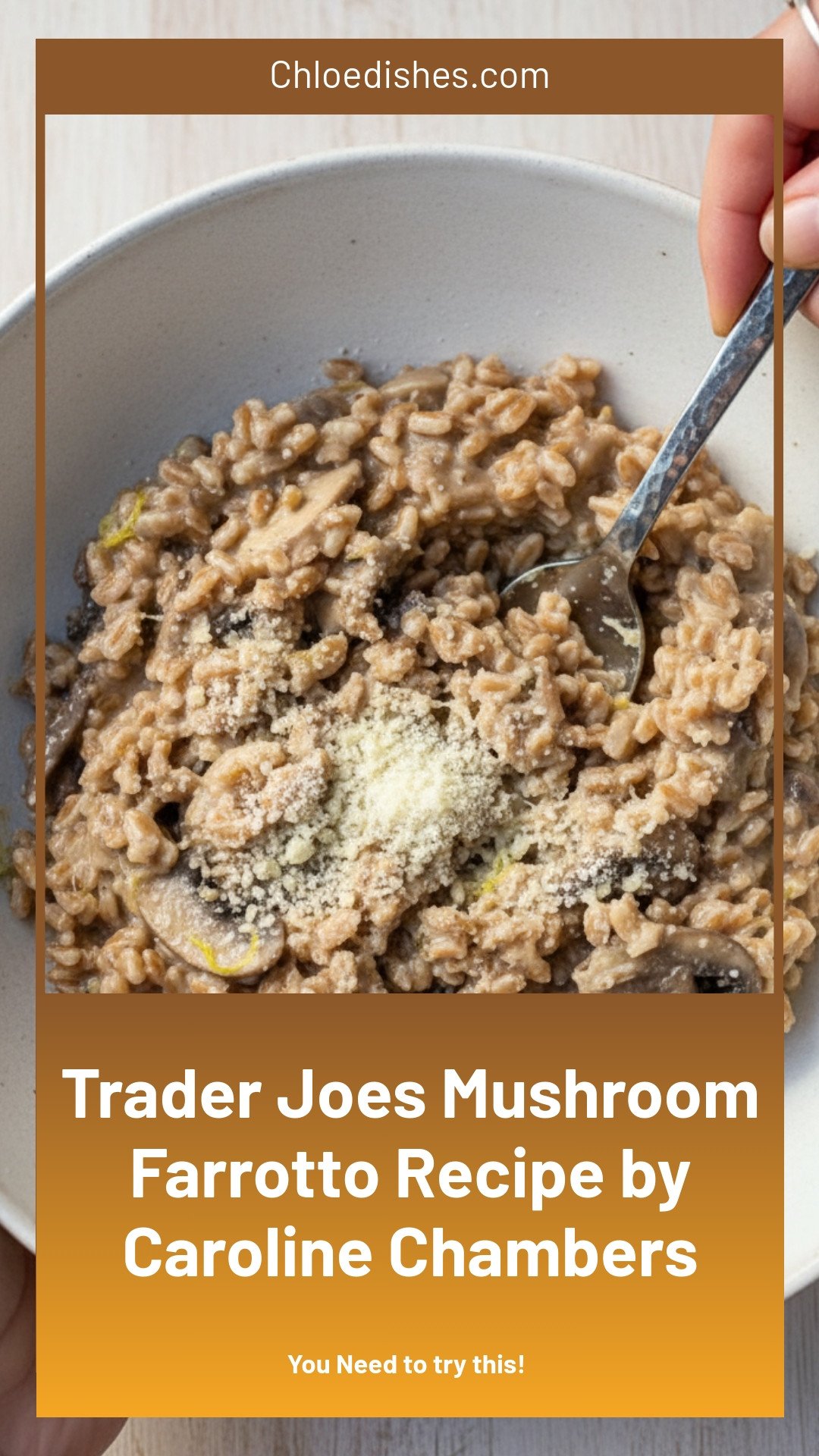 Trader Joe's Mushroom Farrotto | Caroline Chambers