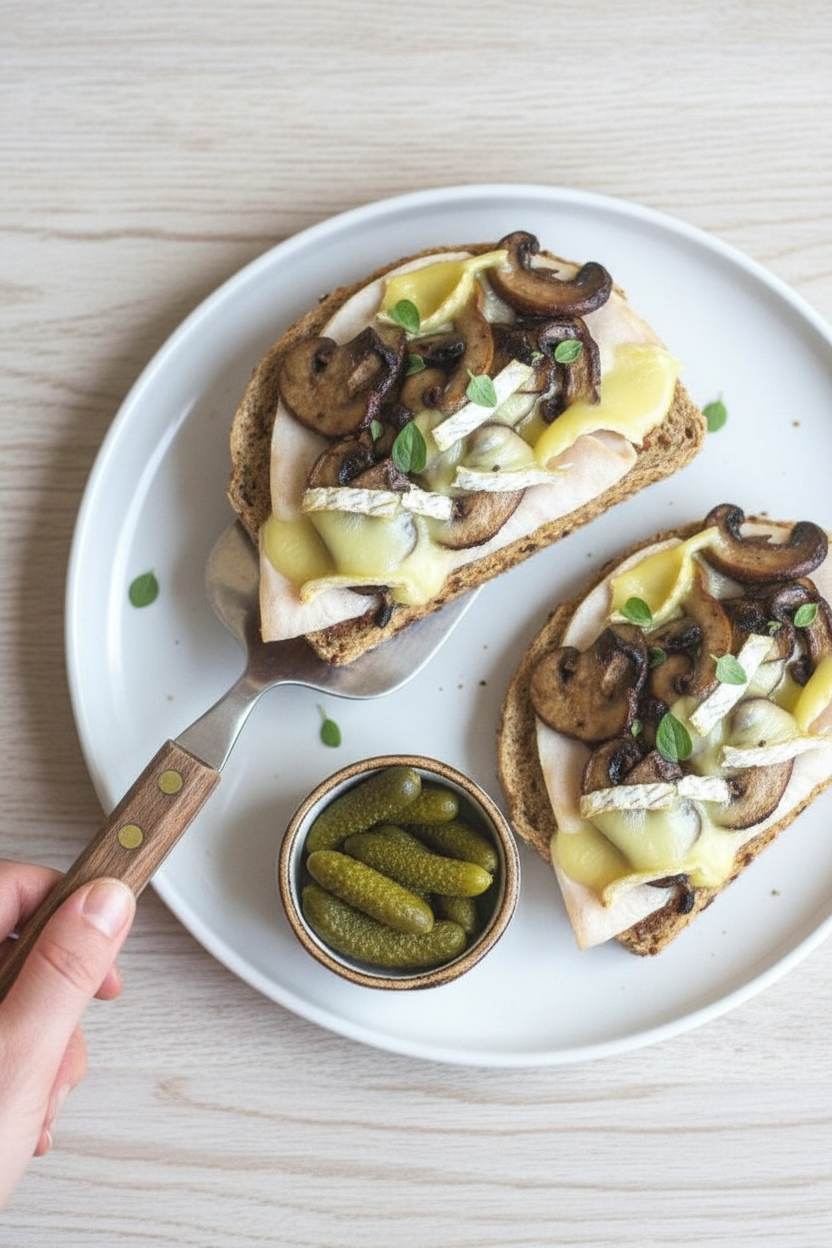 Turkey, Brie, and Mushroom Melt | Caroline Chambers