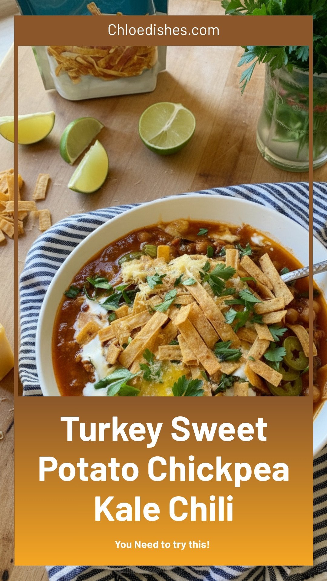Turkey, Sweet Potato, Chickpea, and Kale Chili | Caroline Chambers