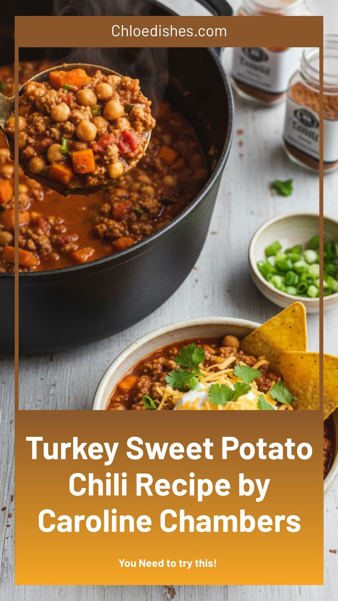 Turkey & Sweet Potato Chili | Caroline Chambers