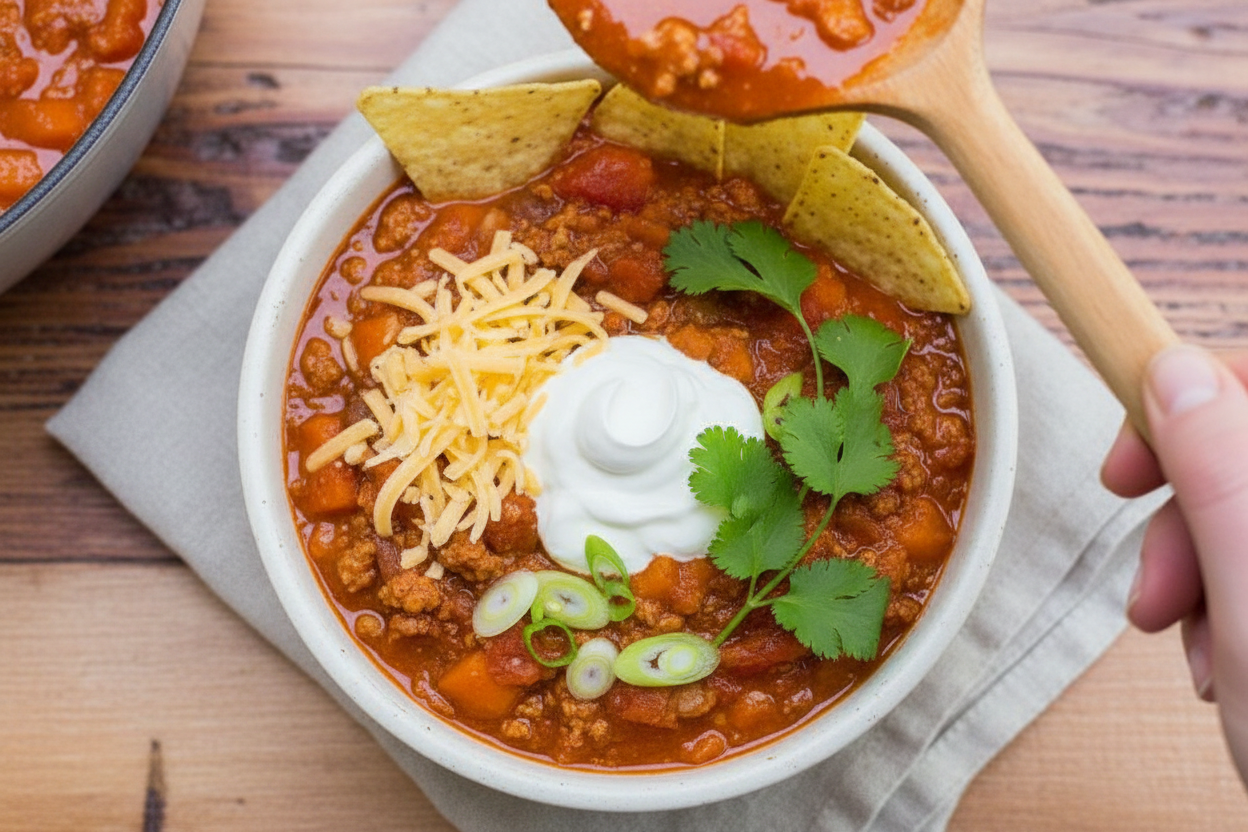 Turkey Sweet Potato Chili Recipe by Caroline Chambers