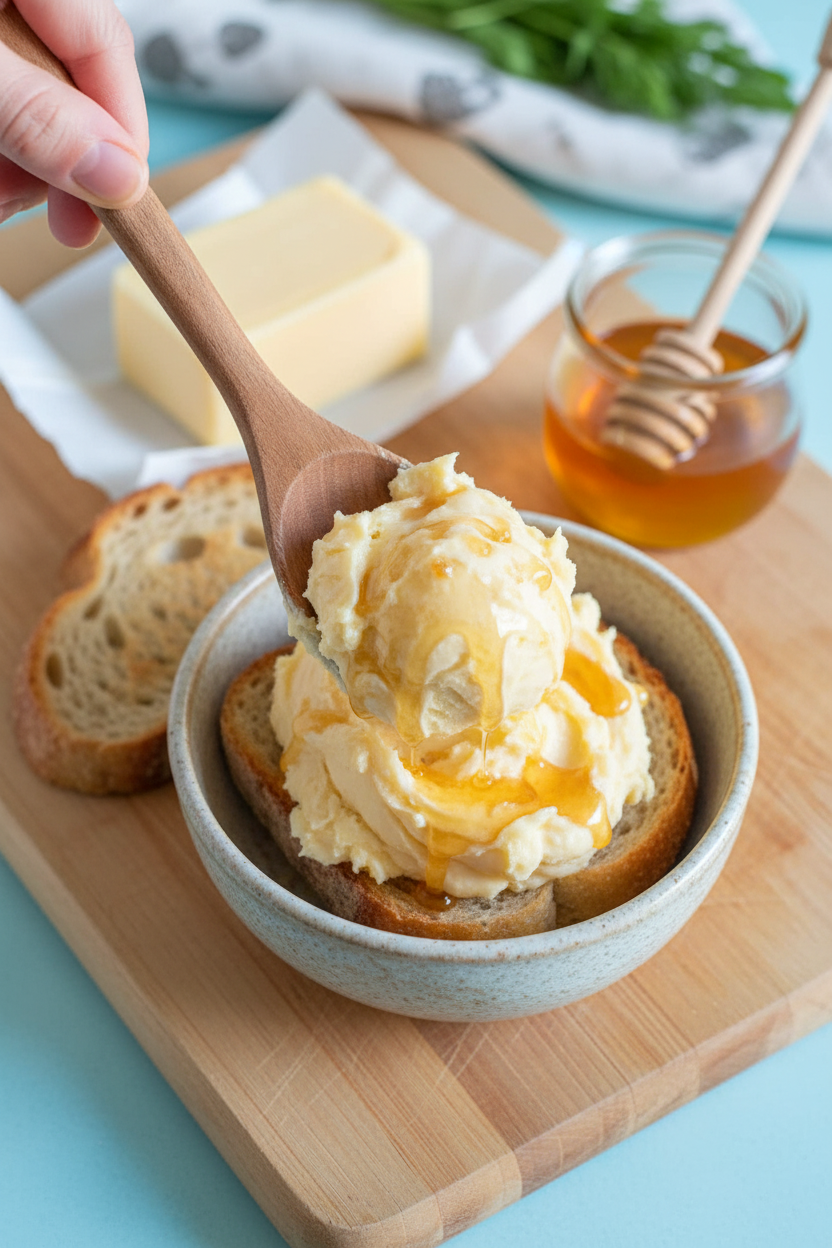 2-Ingredient Whipped Butter in a Food Processor