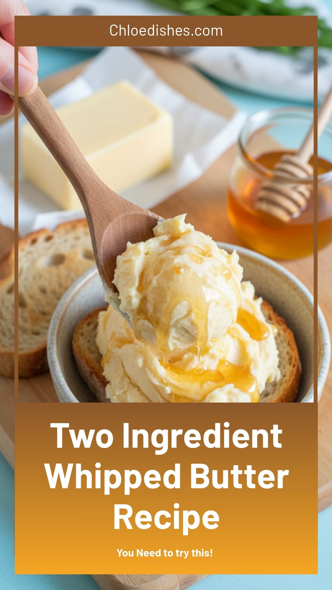 2-Ingredient Whipped Butter in a Food Processor