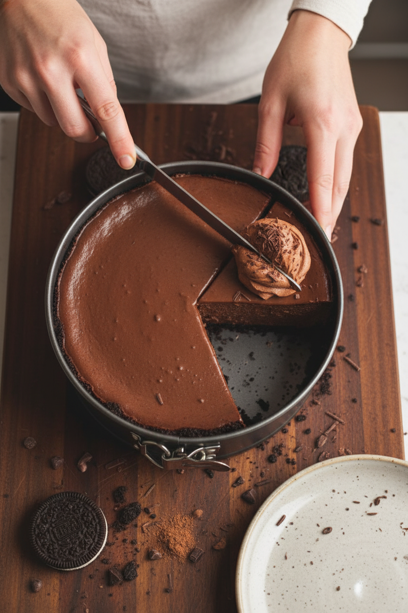 The BEST Chocolate Cheesecake