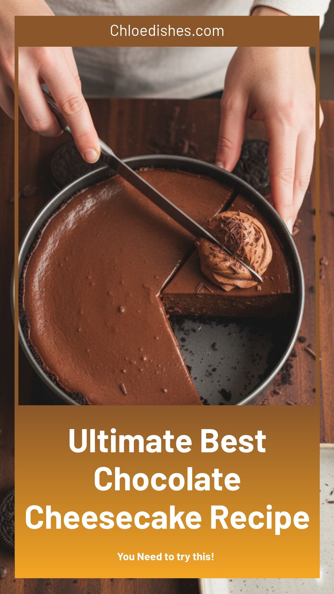 The BEST Chocolate Cheesecake