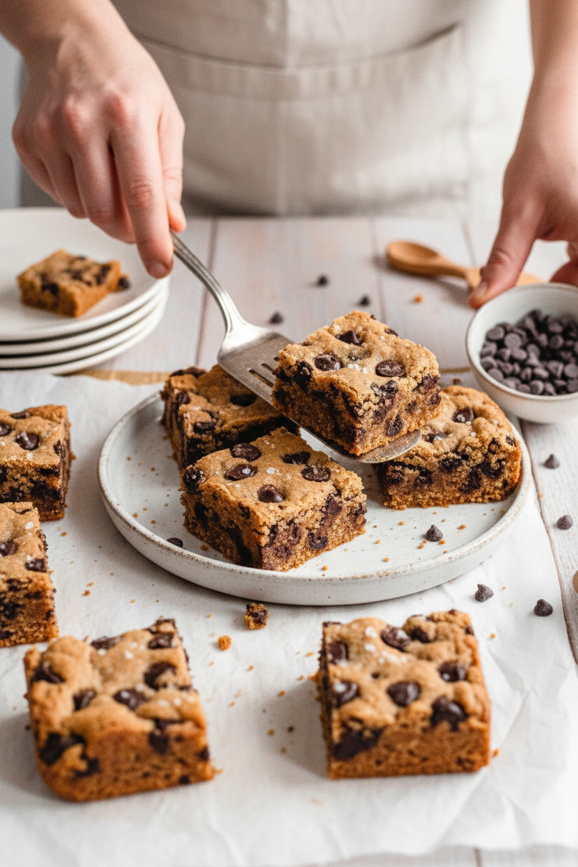 Gluten-Free Chocolate Chip Cookie Bars (Vegan)