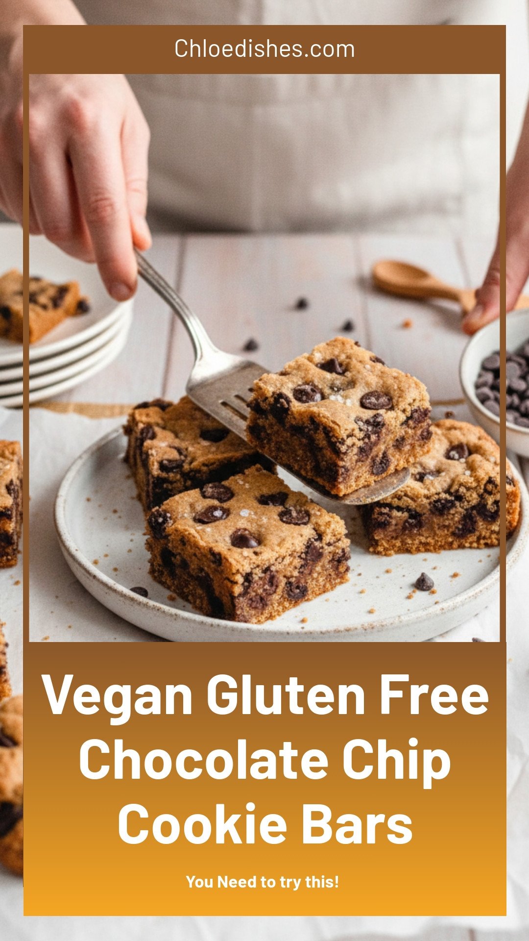 Gluten-Free Chocolate Chip Cookie Bars (Vegan)