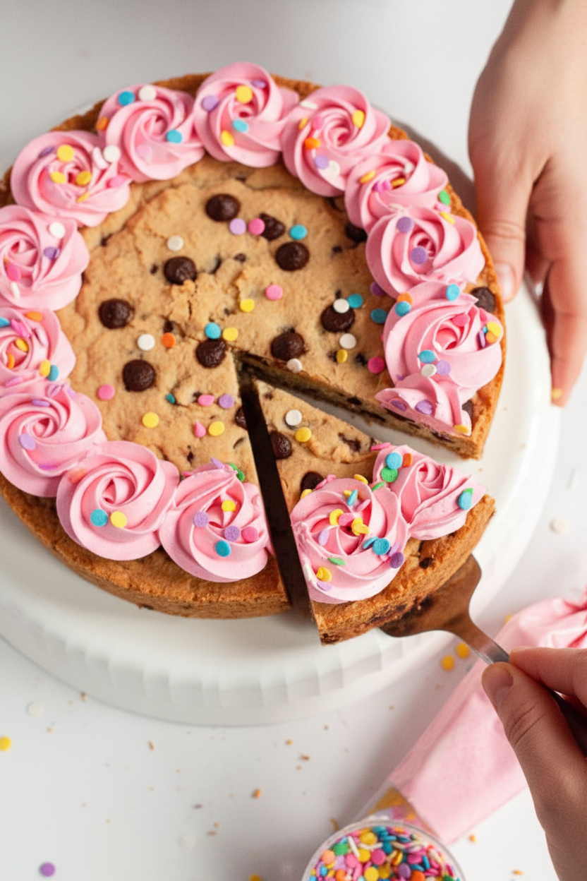 Gluten-Free Chocolate Chip Cookie Cake (Vegan)
