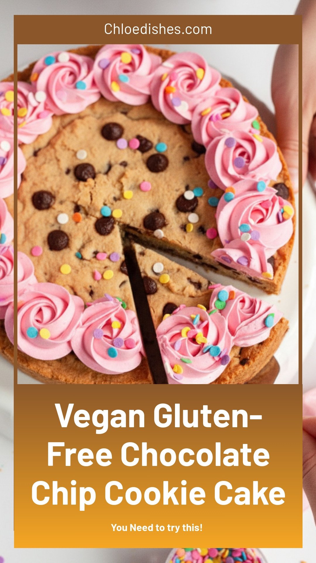 Gluten-Free Chocolate Chip Cookie Cake (Vegan)