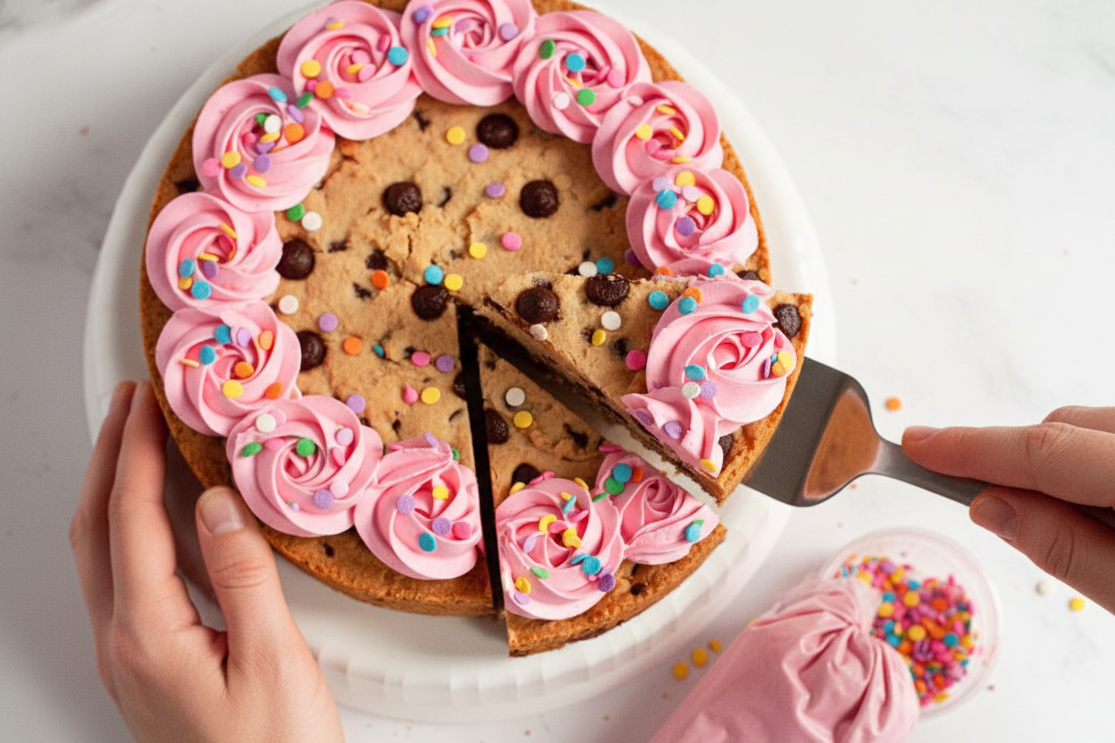 Vegan Gluten-Free Chocolate Chip Cookie Cake