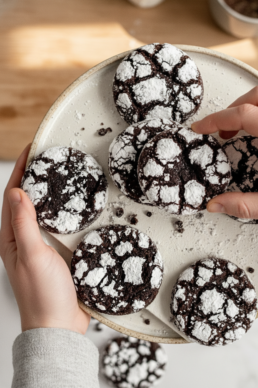Gluten-Free Chocolate Crinkle Cookies (Vegan Option)