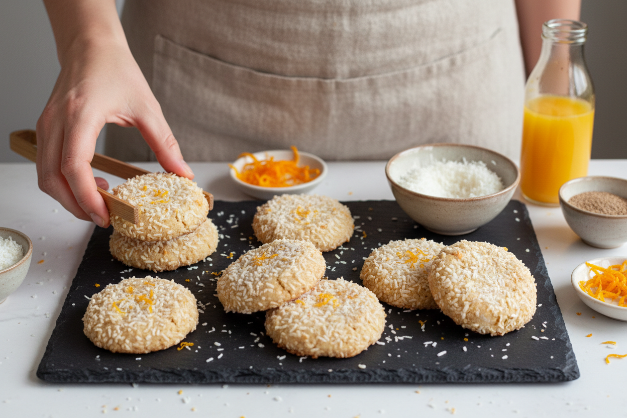 Vegan Gluten-Free Coconut Orange Cookies