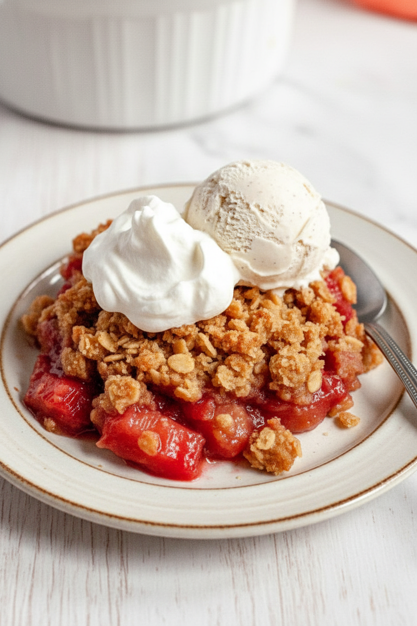 Gluten-Free Rhubarb Crisp (Vegan)