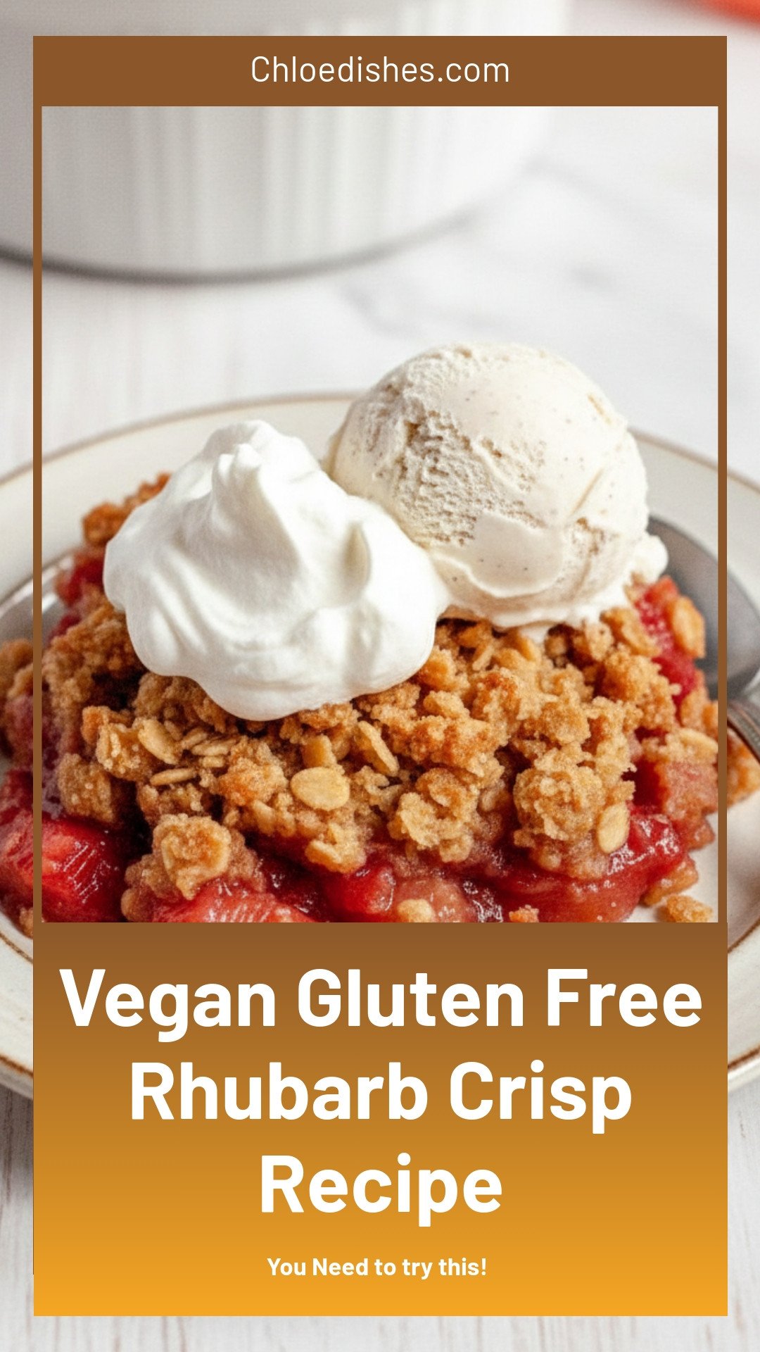 Gluten-Free Rhubarb Crisp (Vegan)