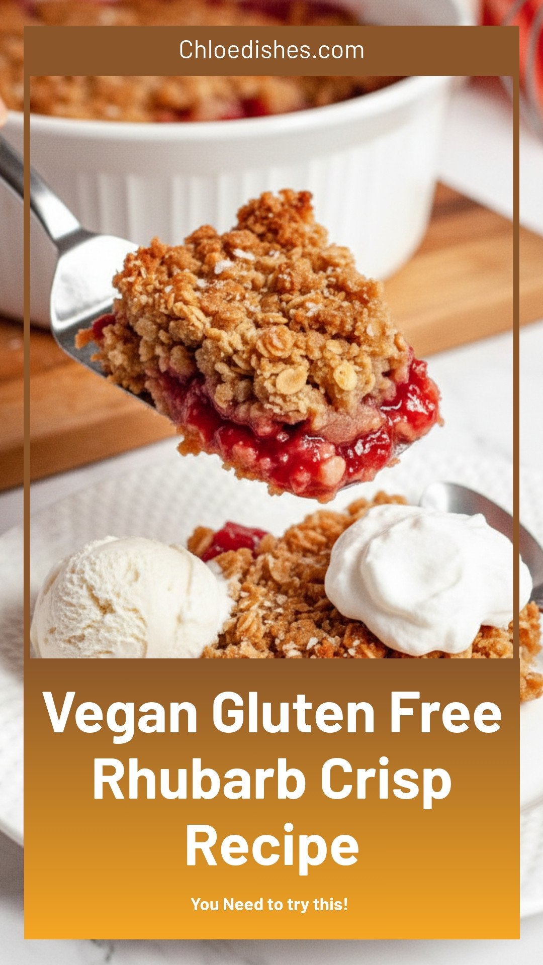 Gluten-Free Rhubarb Crisp (Vegan)