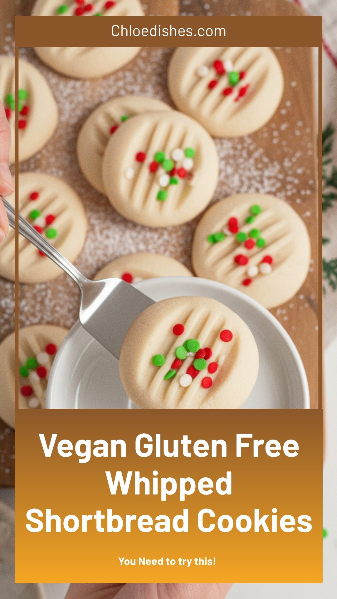 Gluten-Free Whipped Shortbread Cookies (Vegan)