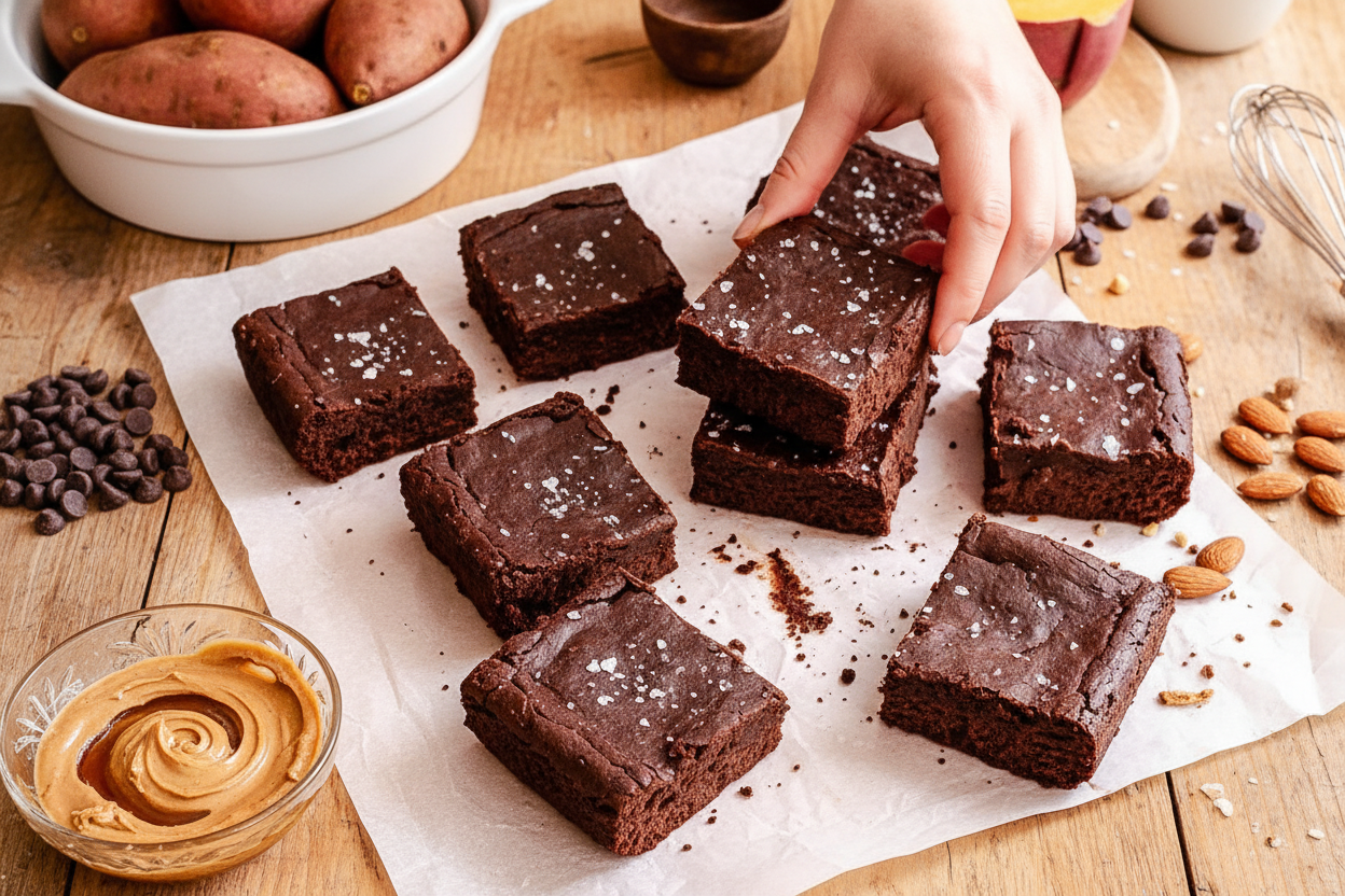 Vegan Sweet Potato Brownies Dessert Table Favorite