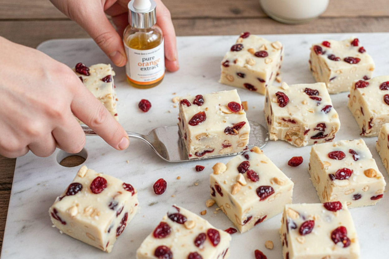 White Chocolate Cranberry Fudge Recipe