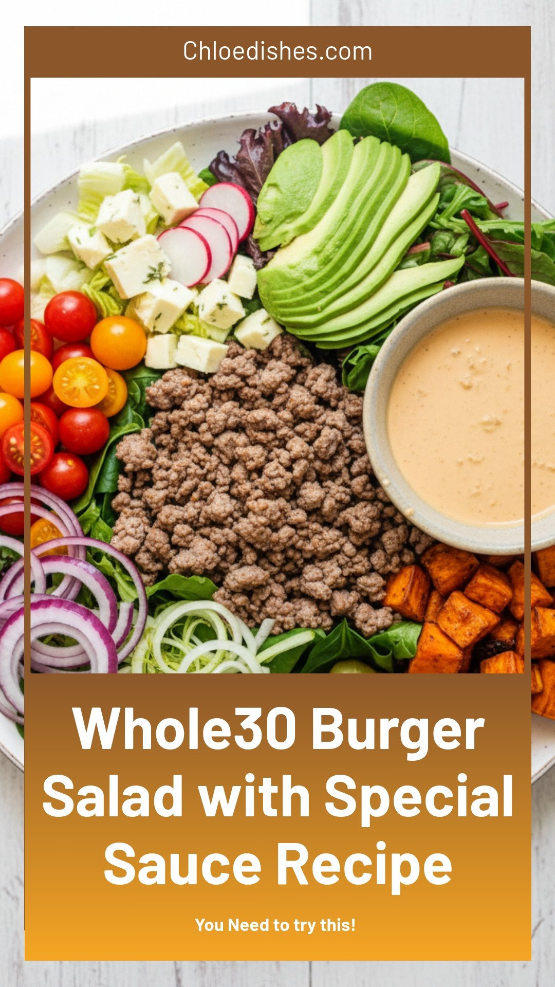 Whole30 Burger Salad with Special Sauce | Caroline Chambers