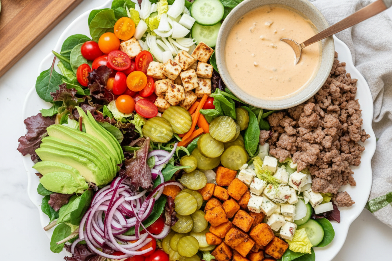Whole30 Burger Salad with Special Sauce Recipe
