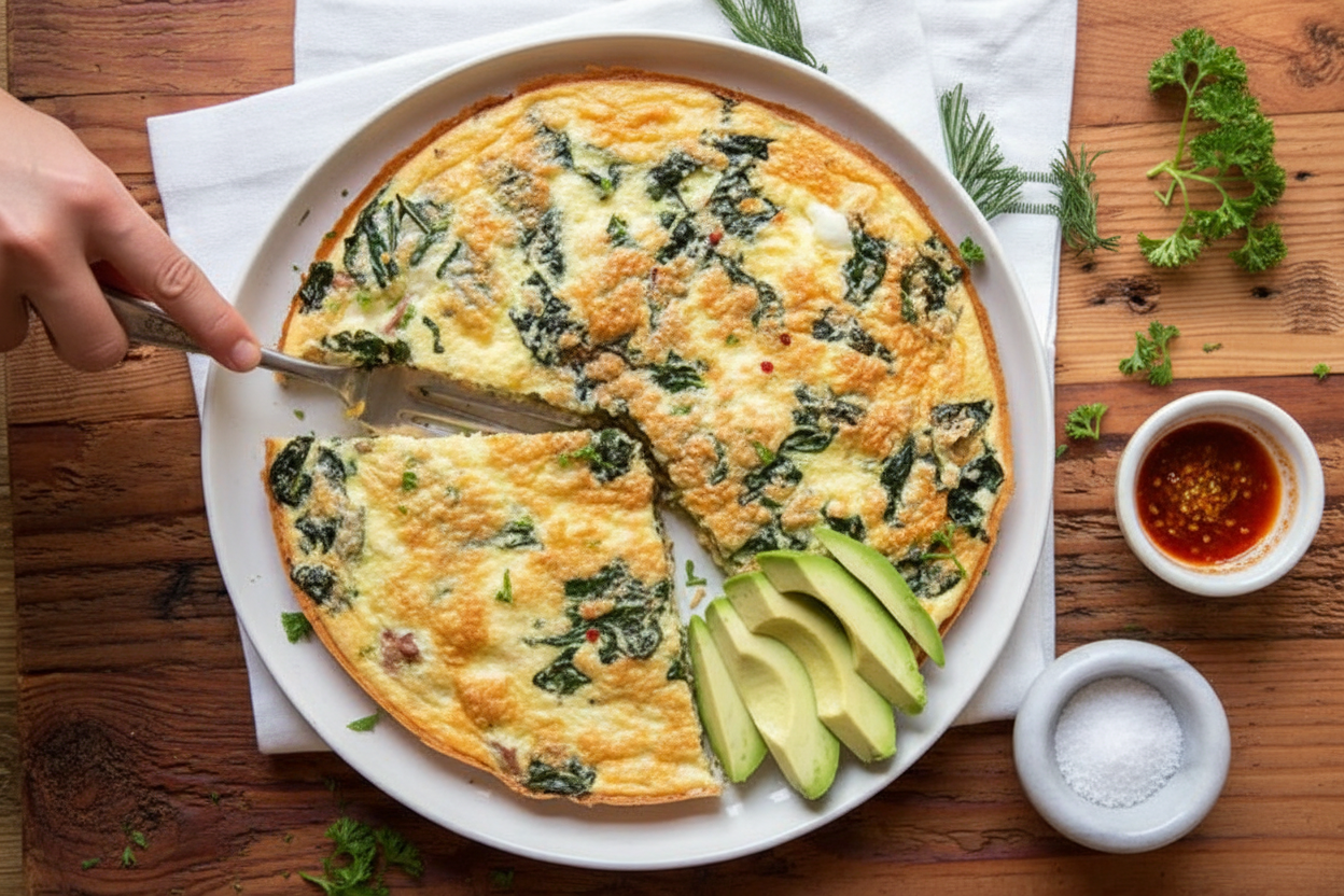 Whole30 Chicken Sausage Spinach Frittata Recipe