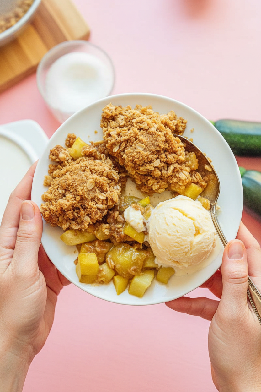Zucchini Dessert Crisp Recipe (Mock Apple Crisp)